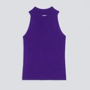 IRO Violet Ribbed Knit Top size XS - new with tags